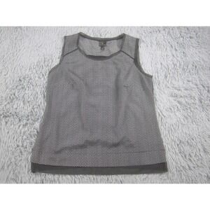 Worthington Top Womens Large‎ Black Gray Geometric Polyester Tank Casual
